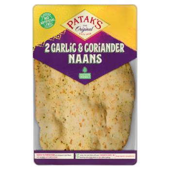 Patak's Garlic & Coriander Naan Breads x 2
