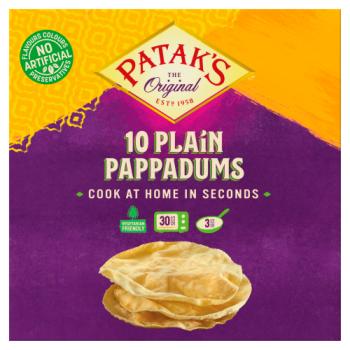 Patak's 10 Plain Pappadums 100g