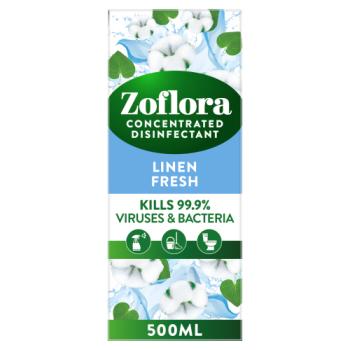 Zoflora 3 in 1 Action Linen Fresh Concentrated Multipurpose Disinfectant 500ml