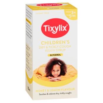 Tixylix Honey & Lemon Flavour Cough Syrup from 3M to 5Yrs 100ml