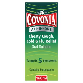 Covonia All - in - One Chesty Cough, Cold & Flu Relief Oral Solution 160ml