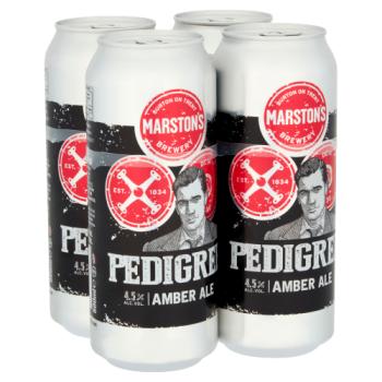 Marston's Pedigree Amber Ale Beer 4 x 500ml Cans