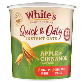 White's Quick & Oaty Instant Oats Apple and Cinnamon Flavour 55g