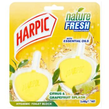Harpic Hygienic Toilet Block Citrus & Grapefruit Splash 2 x 40g