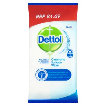 Dettol Cleansing Surface Wipes 36 Large Wipes
