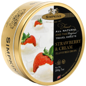 Simpkins Strawberry & Cream Flavoured Drops 200g