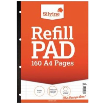 Silvine A4 Refill Pad 160 Pages 