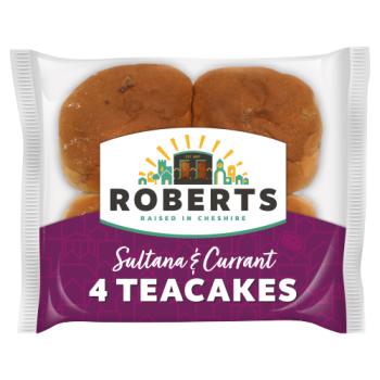 Roberts 4 Sultana & Currant Teacakes