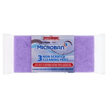 Microban 3 Non Scratch Cleaning Pads