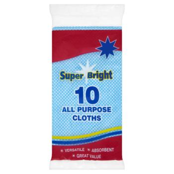 Super Bright 10 All Purpose Cloths