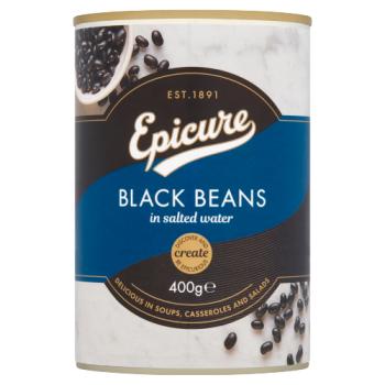 Epicure Black Beans in Salted Water 400g