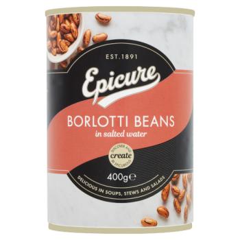 Epicure Borlotti Beans in Salted Water 400g