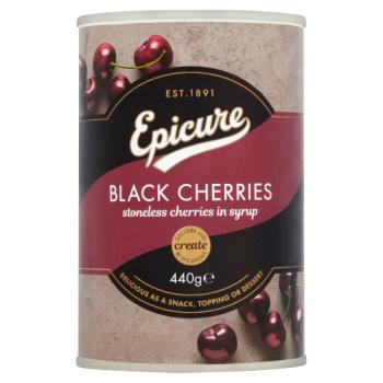 Epicure Black Cherries 440g