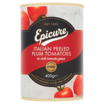 Epicure Italian Peeled Plum Tomatoes in Rich Tomato Juice 400g