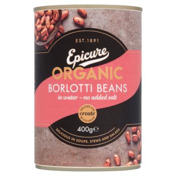 Epicure Organic Borlotti Beans in Water 400g