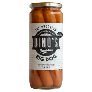 Dino's Famous 8 The Brooklyn Big Dog Beechwood Smoked Pork Hot Dogs 1030g