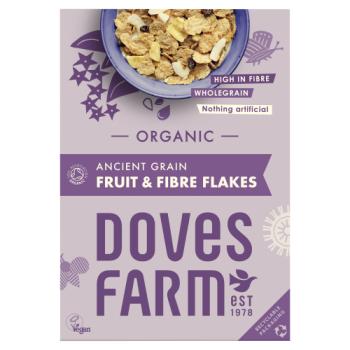 Doves Farm Organic Ancient Grain Fruit & Fibre Flakes 375g