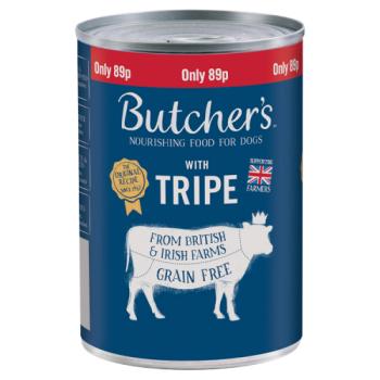 Butcher's Tripe Dog Food Tin 400g PM 89p 