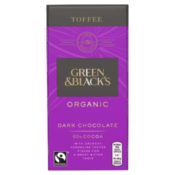 Green & Black's Organic Burnt Toffee Dark Chocolate Bar 100g