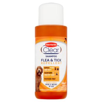 Bob Martin Clear Shampoo Flea & Tick Repellent for Dogs & Puppies 150ml
