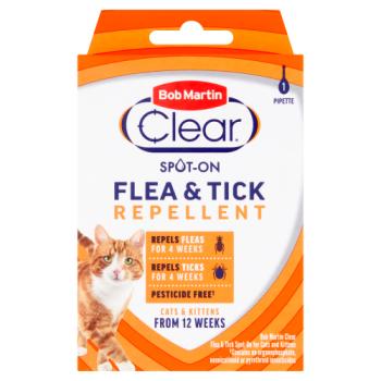 Bob Martin Clear Spot-On Flea & Tick Repellent 1 Pipette 0.9ml