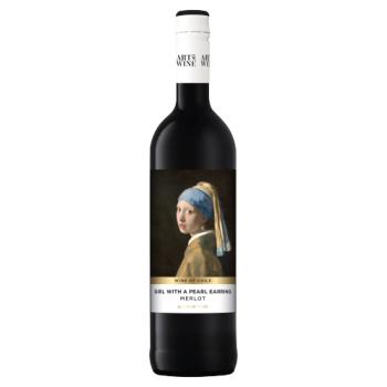 Art of Wine Girl with a Pearl Earring Merlot 750ml