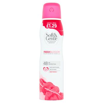 Soft & Gentle 48hr Protection Anti-Perspirant Deodorant Fresh Blossom Wild Rose & Vanilla 150ml