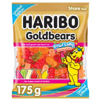 HARIBO Limited Edition Goldbears Fruit Lolly Favourites 175g