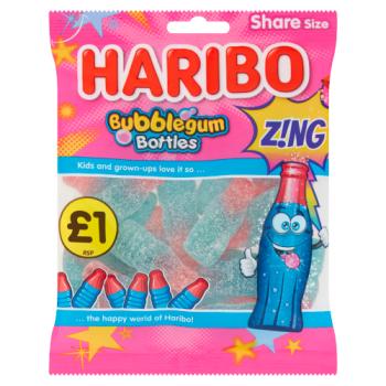 HARIBO Bubblegum Bottles Z!NG Bag 160g £1PM