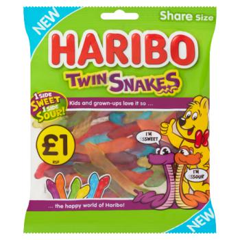 HARIBO Twin Snakes Bag 160g £1PM