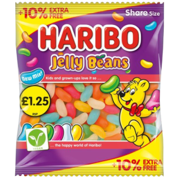 HARIBO Jelly Beans 140g PM £1.25 +10% Extra Free 