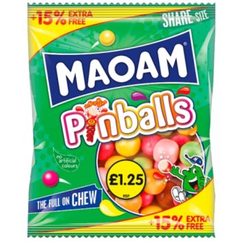 MAOAM Pinballs 161g PM £1.25 +15% Extra Free 