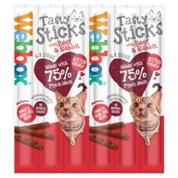 Webbox Tasty Sticks with Beef & Rabbit 6 Semi-Moist Tasty Treats 30g