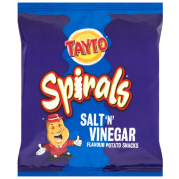 Tayto Spirals Salt n' Vinegar Flavour Potato Snacks 25g