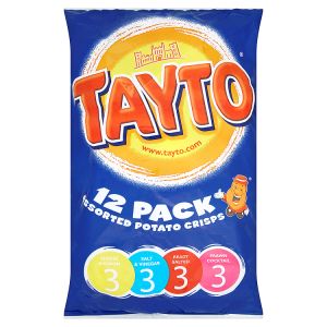 Tayto Assorted Potato Crisps 12 x 25g