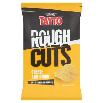 Tayto Rough Cuts Cheese and Onion Flavour Ridged Potato Crisps 135g