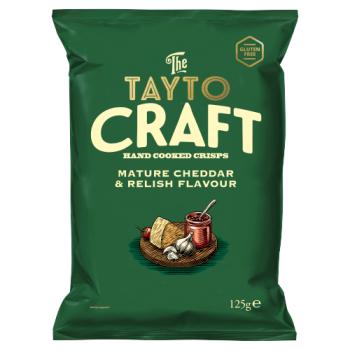 Tayto Craft Mature Cheddar & Relish Flavour 125g