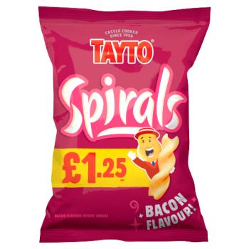 Tayto Spirals Bacon Flavour Potato Snacks 45g