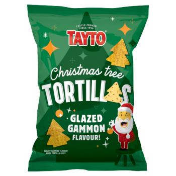 Tayto Christmas Tree Tortillas Glazed Gammon Flavour 120g
