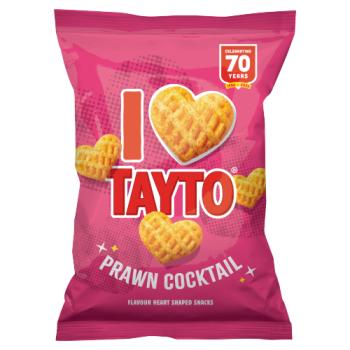 Tayto Prawn Cocktail Flavour Heart Shaped Snacks 70g