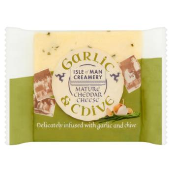 Isle of Man Creamery Garlic & Chive Mature Cheddar Cheese 200g
