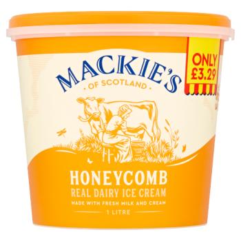 Mackie's of Scotland Honeycomb Real Dairy Ice Cream 1L