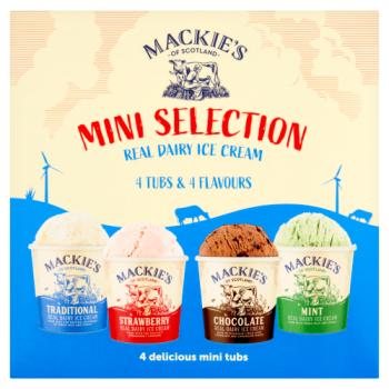 Mackie's of Scotland Mini Selection Real Dairy Ice Cream 4 x 120ml