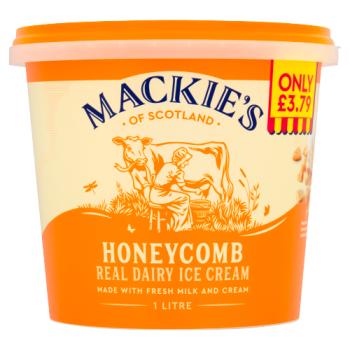 Mackie's of Scotland Honeycomb Real Dairy Ice Cream 1 Litre