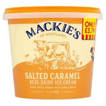 Mackie's of Scotland Salted Caramel Real Dairy Ice Cream 1 Litre