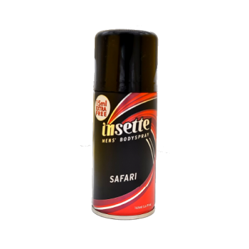 Insette Safari Mens Body Spray 15ml Free 165ml 