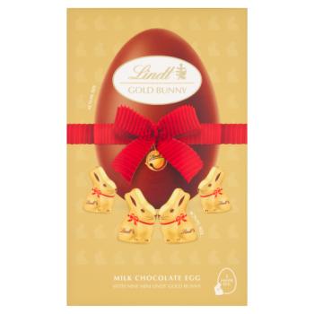 Lindt Gold Bunny Milk Chocolate Egg With Nine Mini Lindt Gold Bunny 250g