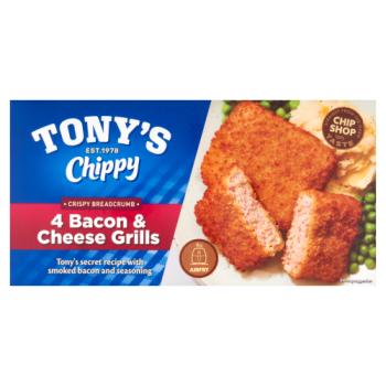 Tony's Chippy 4 Bacon & Cheese Grills 340g
