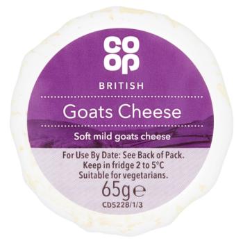 Co-op British Goats Cheese 65g