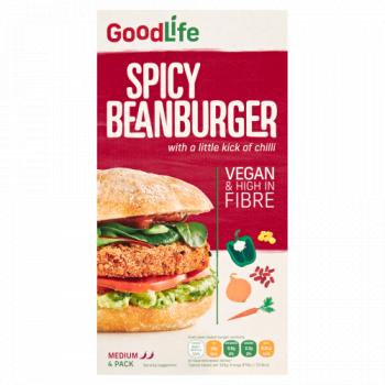 Good Life Spicy Beanburger 4 Pack 454g